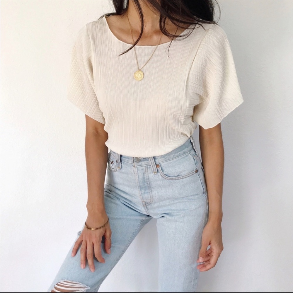 Madewell flowy ribbed top